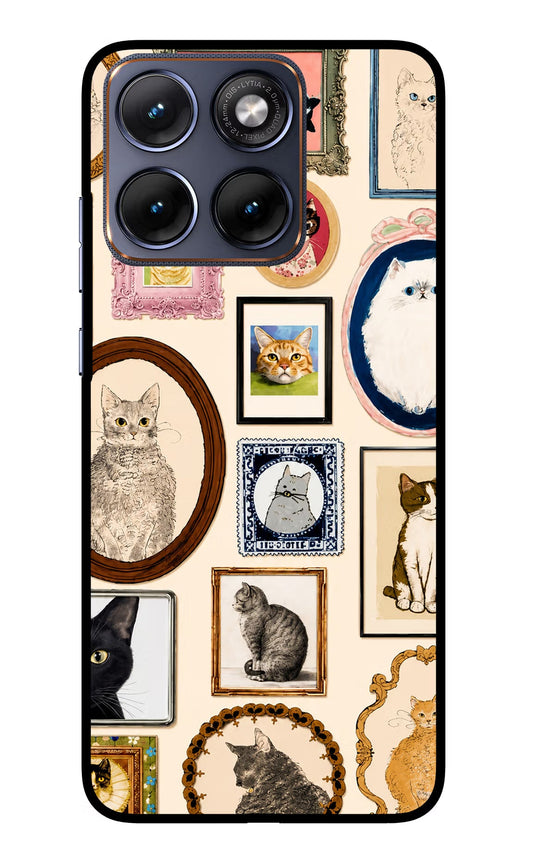 Mirror Cats Moto Edge 70 Fusion Back Cover Glass Case - Hello Swanky