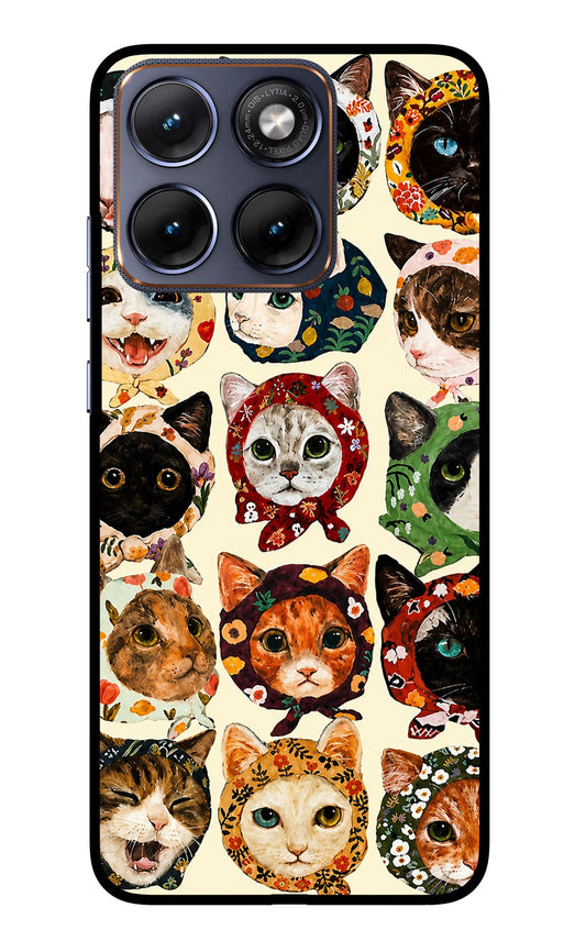 Cool Cat Moto Edge 70 Fusion Back Cover Glass Case - Hello Swanky