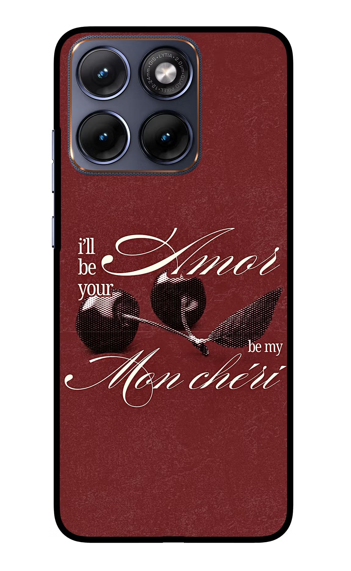 Velvet Cherry Moto Edge 70 Fusion Back Cover Glass Case - Hello Swanky