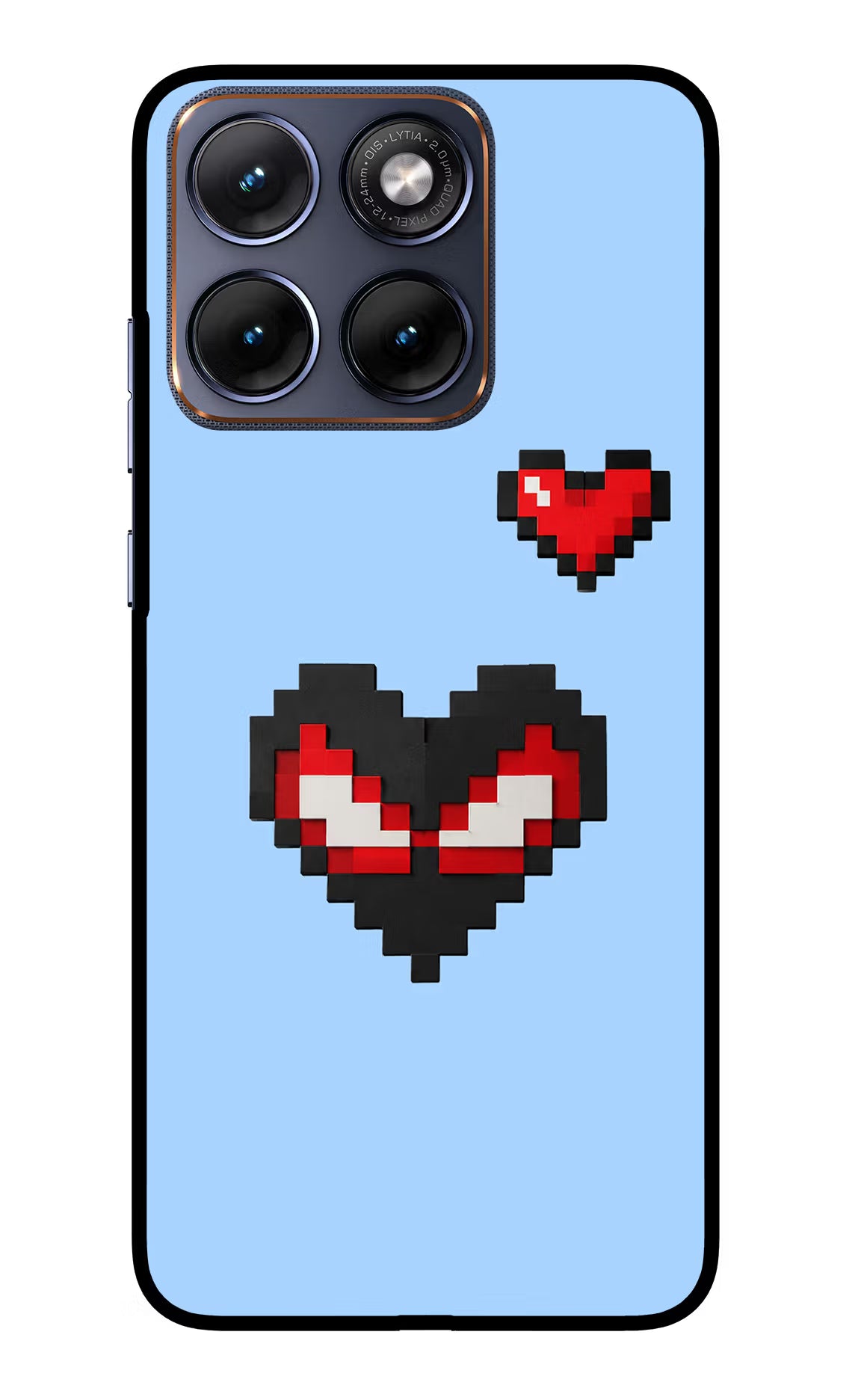 Peter Heart Moto Edge 70 Fusion Back Cover Glass Case - Hello Swanky