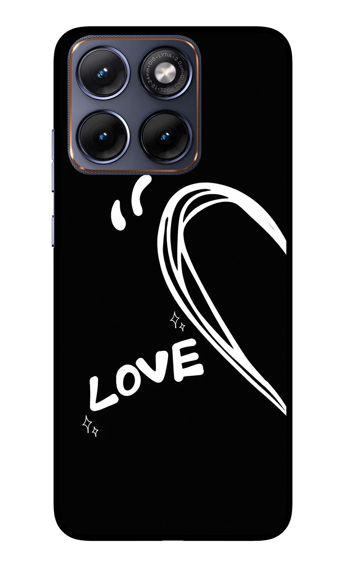 Love Line Moto Edge 70 Fusion Back Cover Glass Case - Hello Swanky