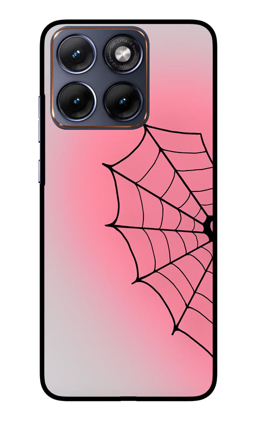 Pink Web Moto Edge 70 Fusion Back Cover Glass Case - Hello Swanky