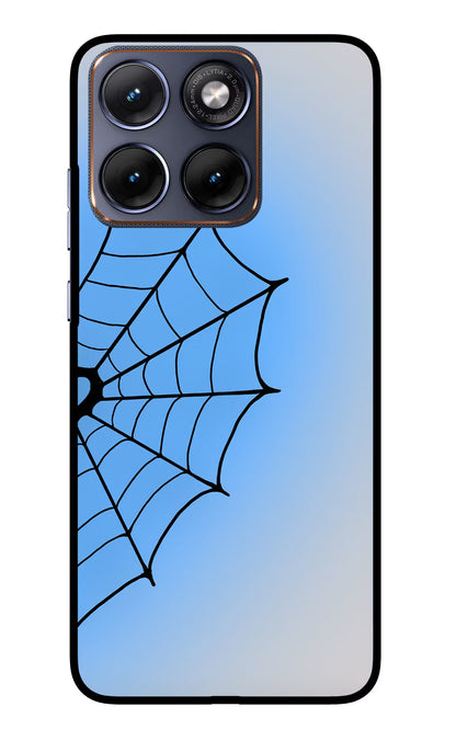 Blue Web Moto Edge 70 Fusion Back Cover Glass Case - Hello Swanky