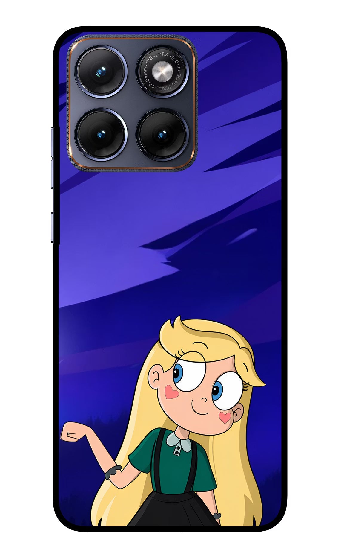 Star Glow Moto Edge 70 Fusion Back Cover Glass Case - Hello Swanky