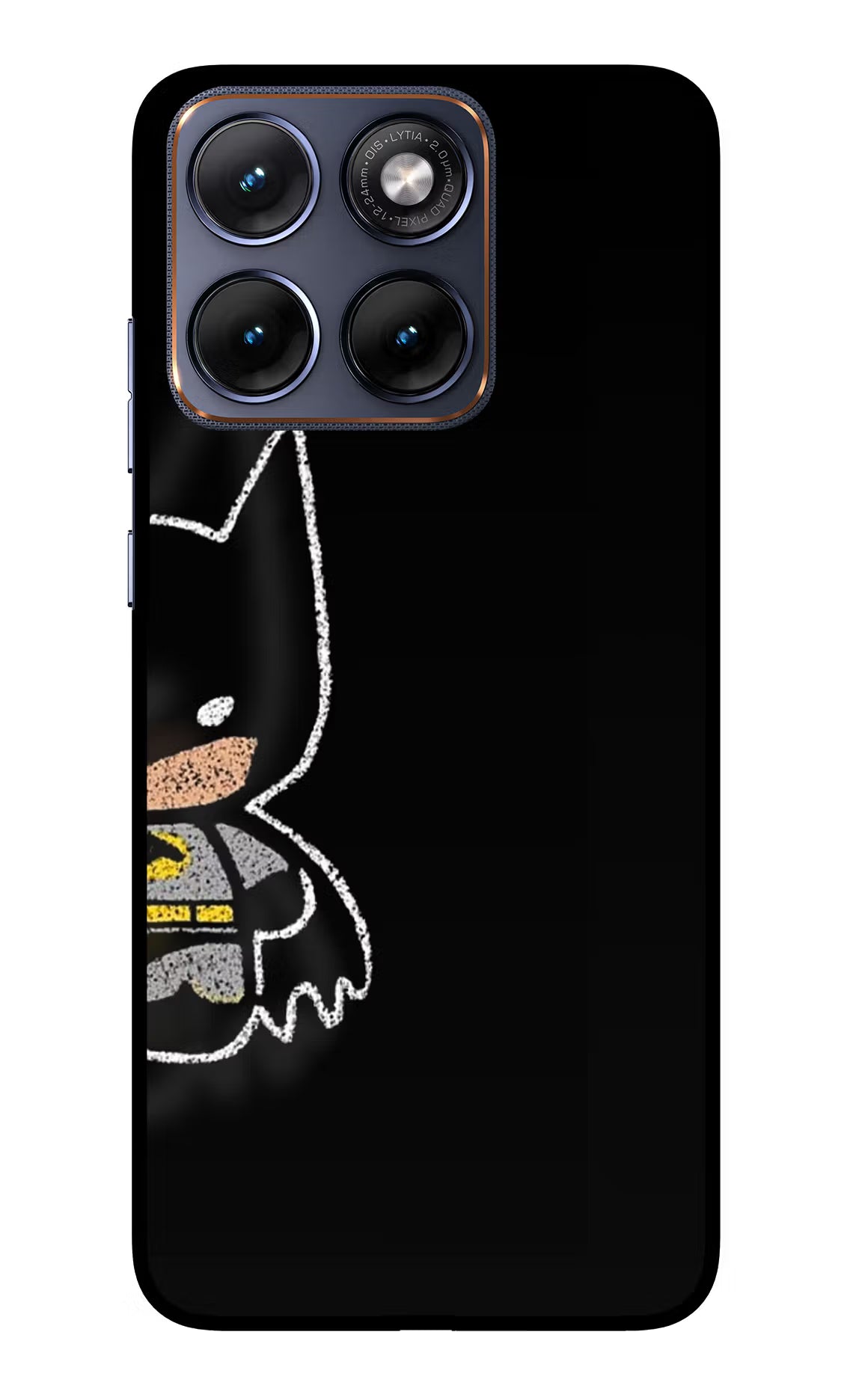 Bat Kitty Moto Edge 70 Fusion Back Cover Glass Case - Hello Swanky