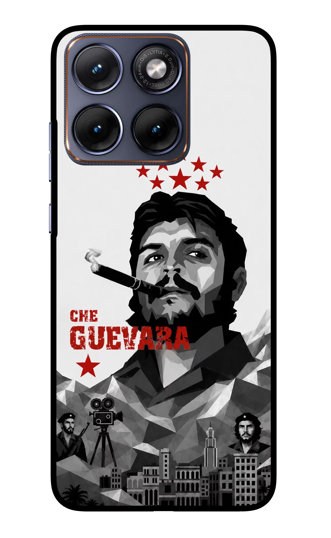 Che Guevara Iconic Moto Edge 70 Fusion Back Cover Glass Case - Hello Swanky