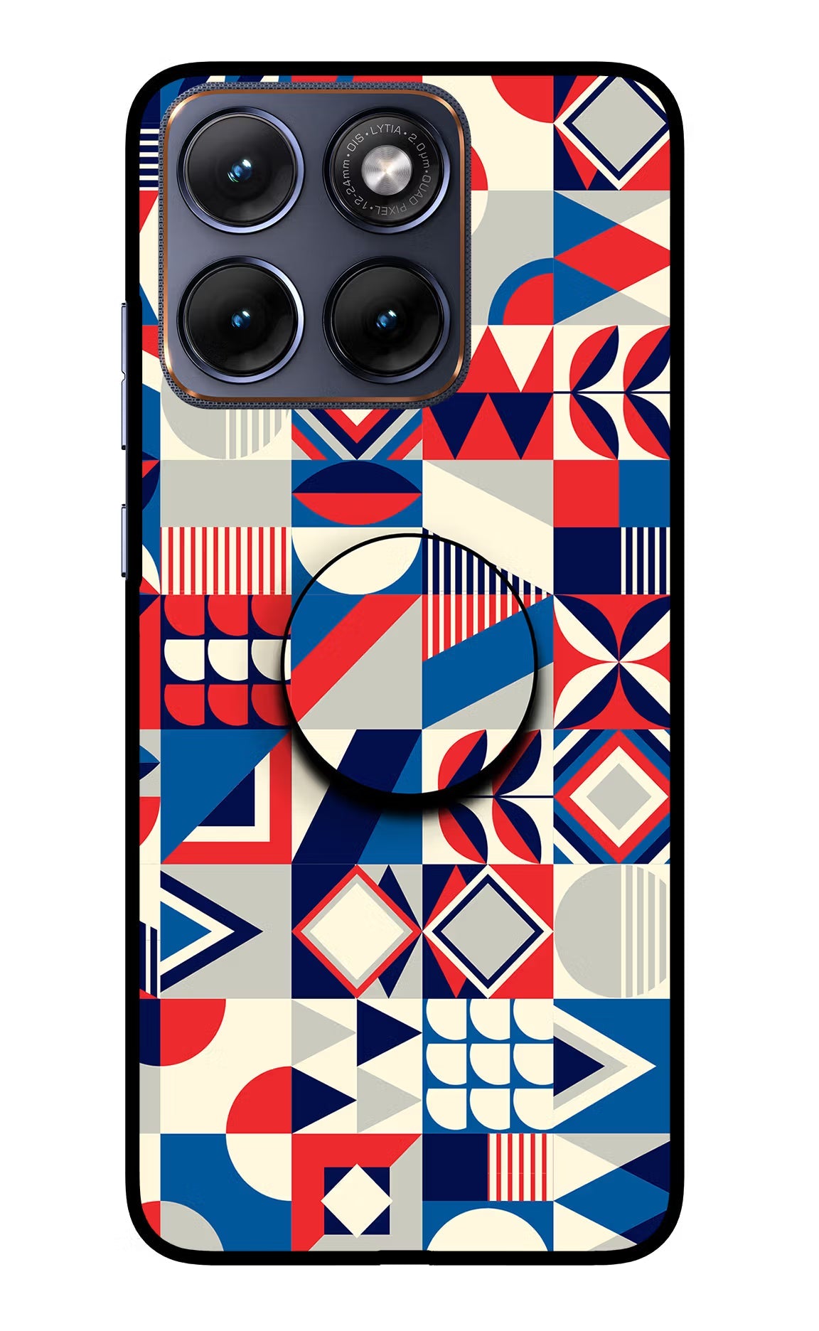 Colorful Pattern Moto Edge 70 Fusion Back Cover Glass Case - Hello Swanky