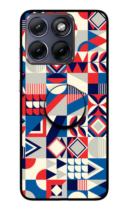 Colorful Pattern Moto Edge 70 Fusion Back Cover Glass Case - Hello Swanky