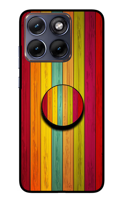Multicolor Wooden Moto Edge 70 Fusion Back Cover Glass Case - Hello Swanky