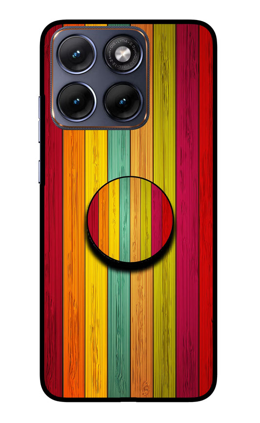 Multicolor Wooden Moto Edge 70 Fusion Back Cover Glass Case - Hello Swanky