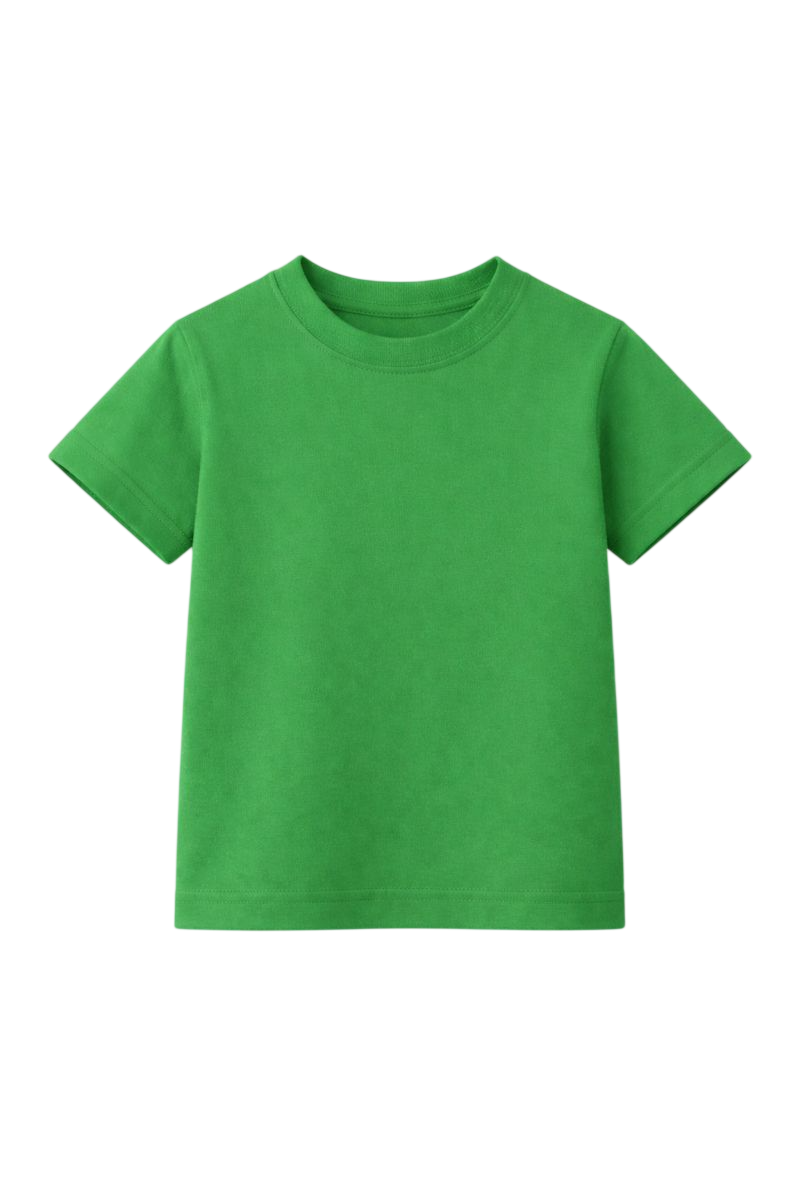 Flag Green Bulk Kids Round Neck Half Sleeve T-Shirt Durable