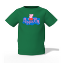 Peppa Cartoon Graphic Kid’s Green Round Neck Printed T-Shirt