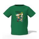 Phineas Graphic Kid’s Green Printed T-Shirt