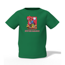 Mario Cartoon Graphic Kid’s Green Printed T-Shirt