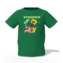 Spongbob Graphic Kid’s Green Printed T-Shirt