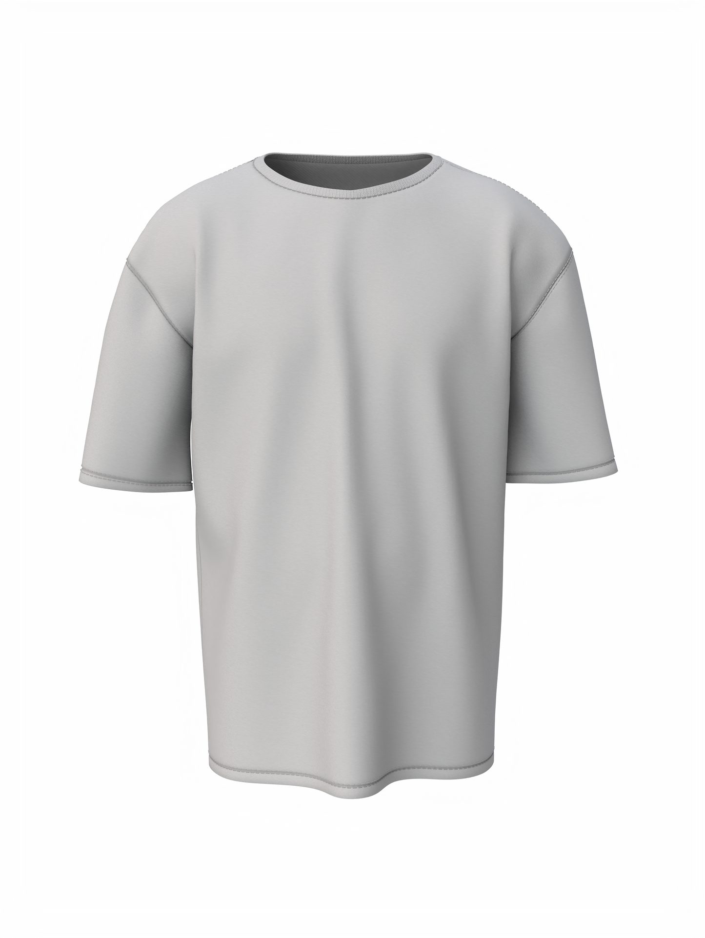Plain oversized t-shirt - s / gray