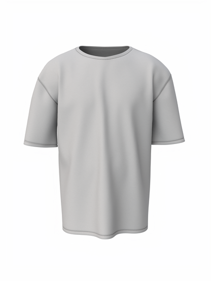 Plain oversized t-shirt - s / gray