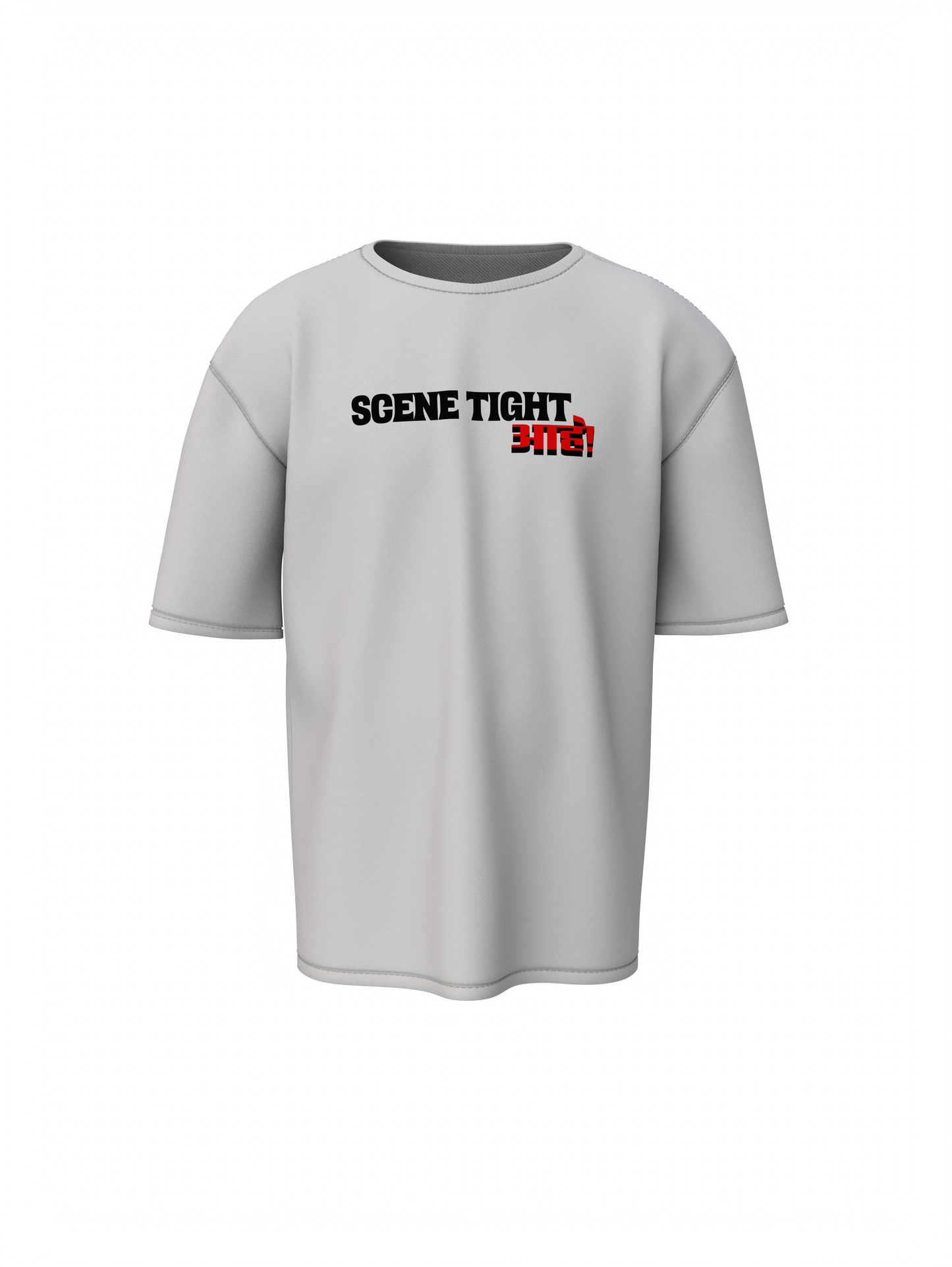 Scene Tight Aahe Marathi Oversized T-Shirt Trendy Streetwear