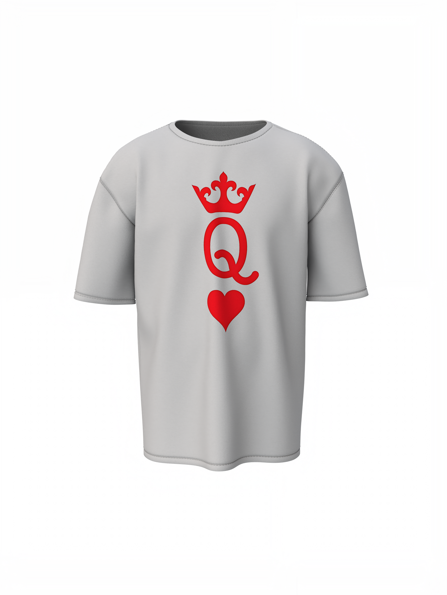 King & Queen Oversized T-Shirts for Couples Matching Wear