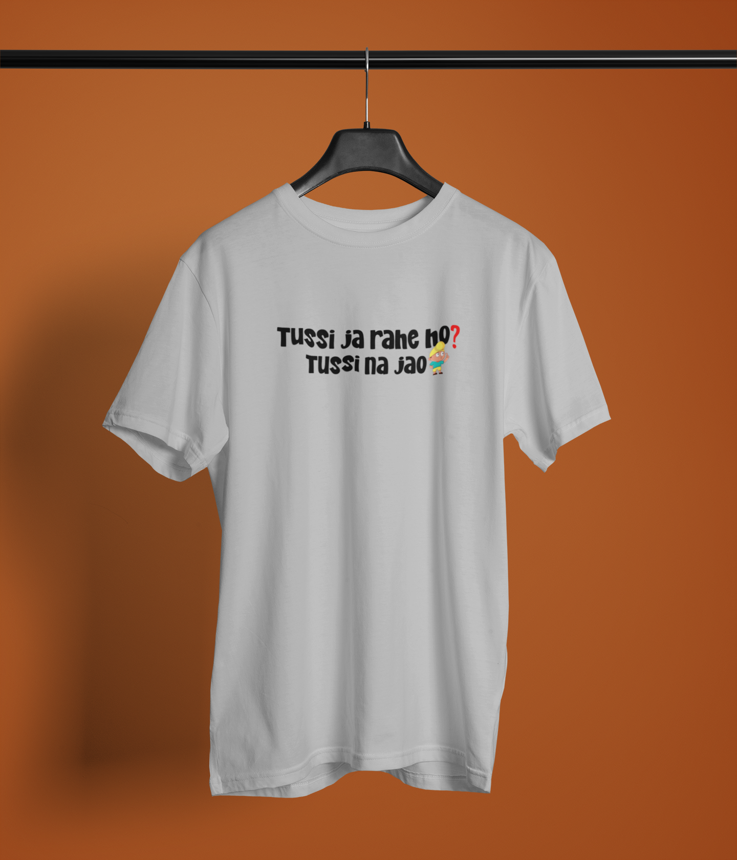 Tusi Na Jao Unisex Grey Round Neck T-Shirt Desi Style