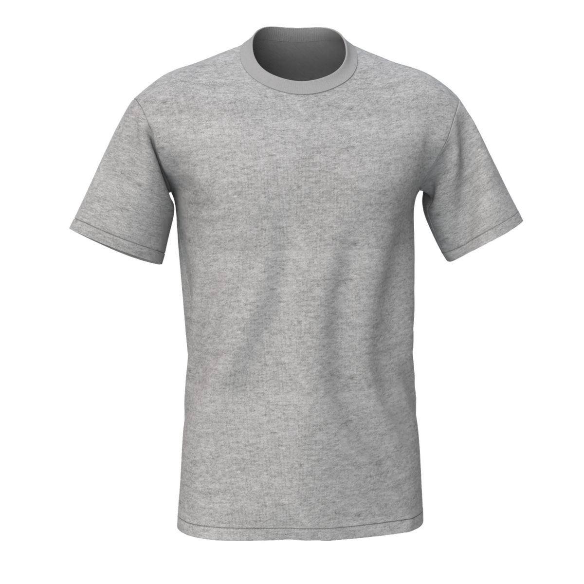 Bulk Unisex Grey Round Neck T-shirt