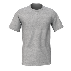 Bulk Unisex Grey Round Neck T-shirt
