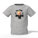 I Am Boss Graphic Kid’s Grey Printed T-Shirt