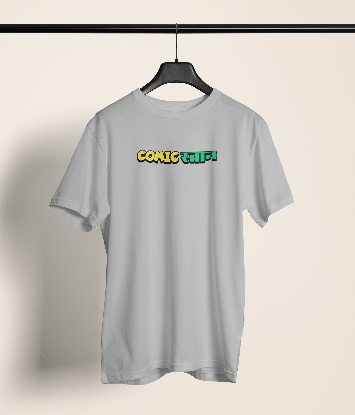 Comicstan Unisex Grey Round Neck T-Shirt Desi Graphic