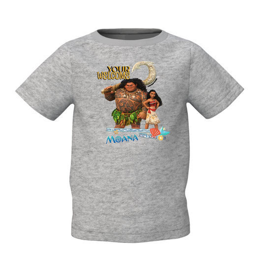 Moana Graphic Grey Printed T-Shirt Stylish Cartoon Tee