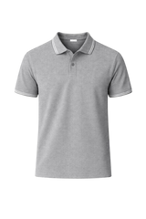 Bulk Unisex Grey Polyester Polo T-Shirt