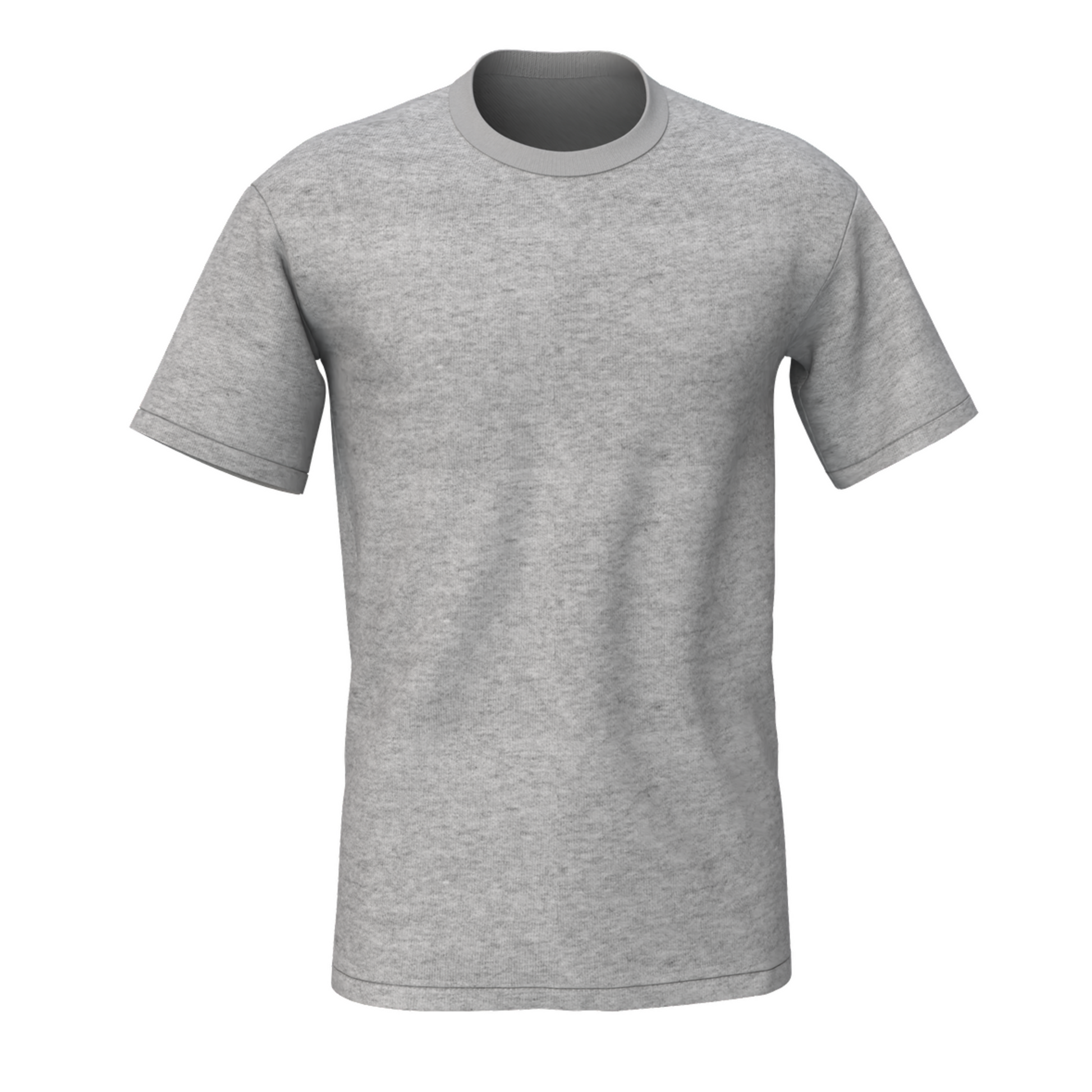 Plain round neck t-shirt - s / gray / men’s