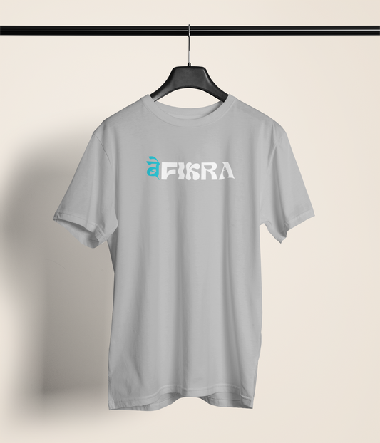Befikra Unisex Grey Round Neck T-Shirt Trendy Casual Wear