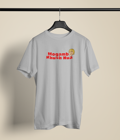 Mogambo Khush Hua Grey Round Neck Unisex Graphic T-Shirt
