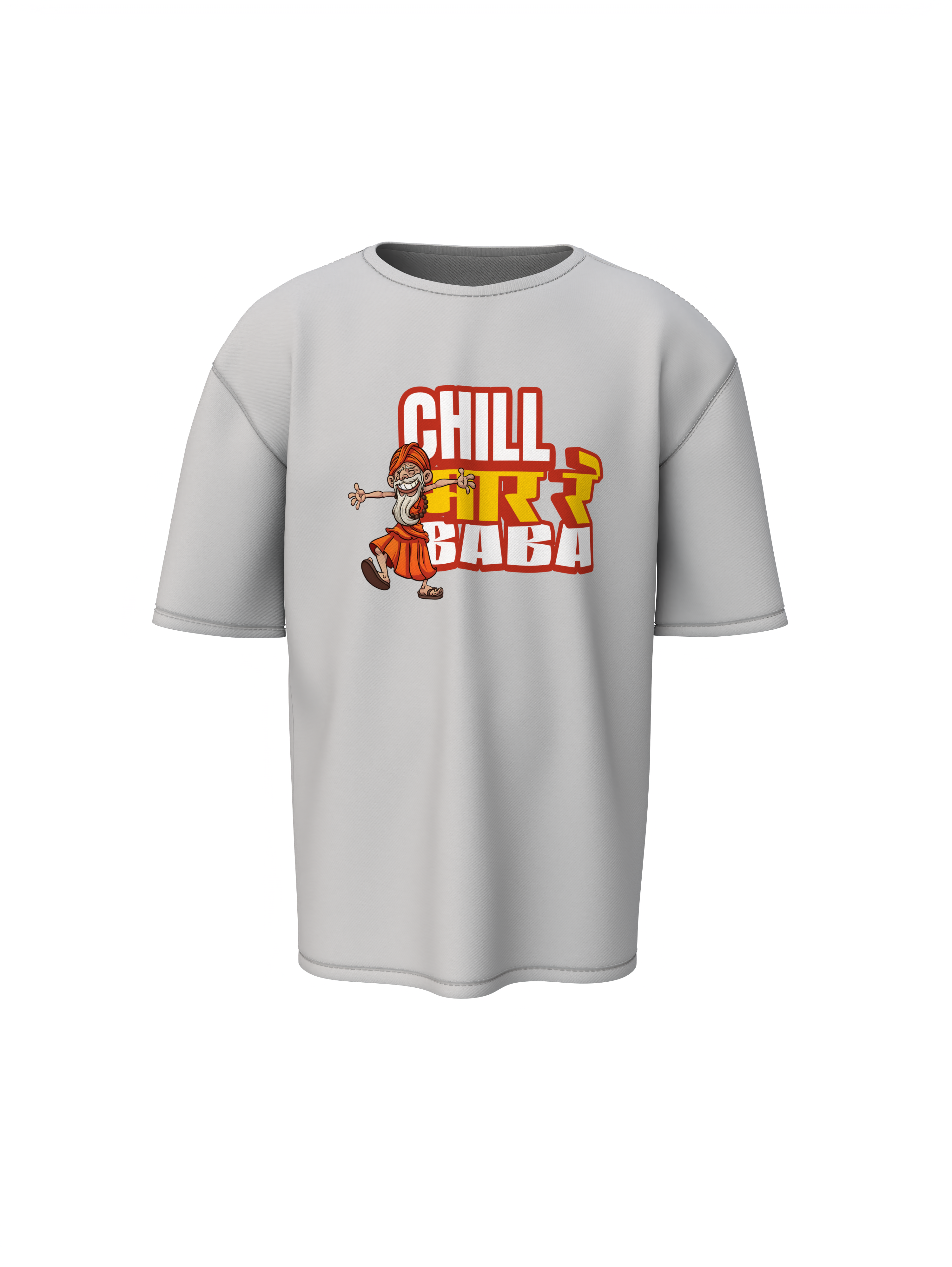 Chill Mar Re Baba Marathi Oversized T-Shirt