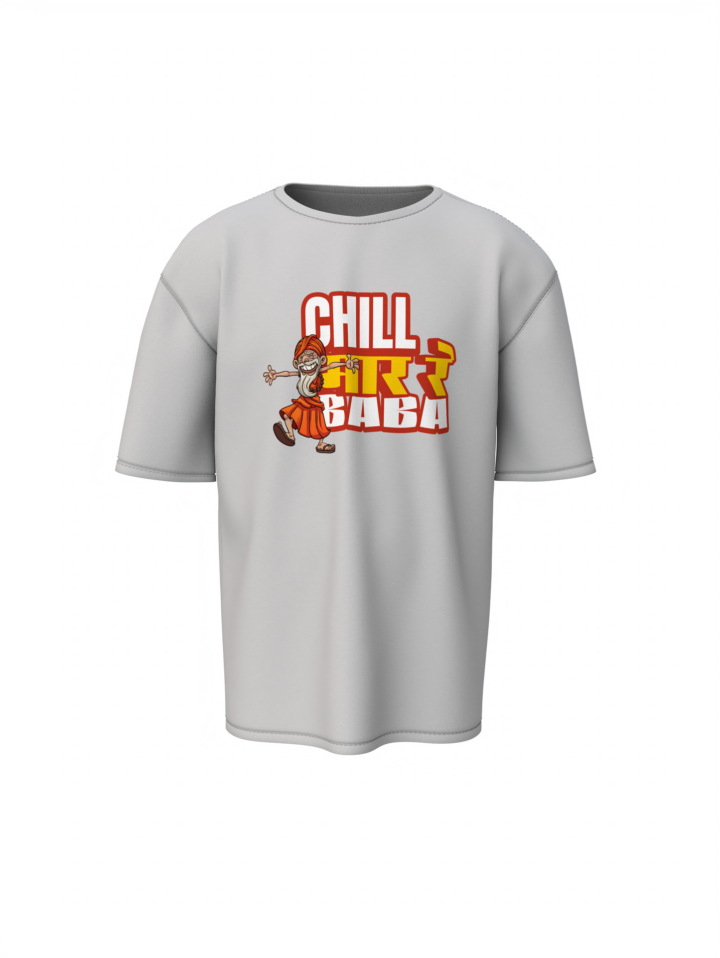 Chill Mar Re Baba Marathi Oversized T-Shirt Desi Style