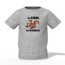 Squirrel Cartoon Graphic Kid’s Grey Printed T-Shirt