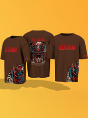 Illusion Brown Unisex Oversized Special Edition T-Shirt