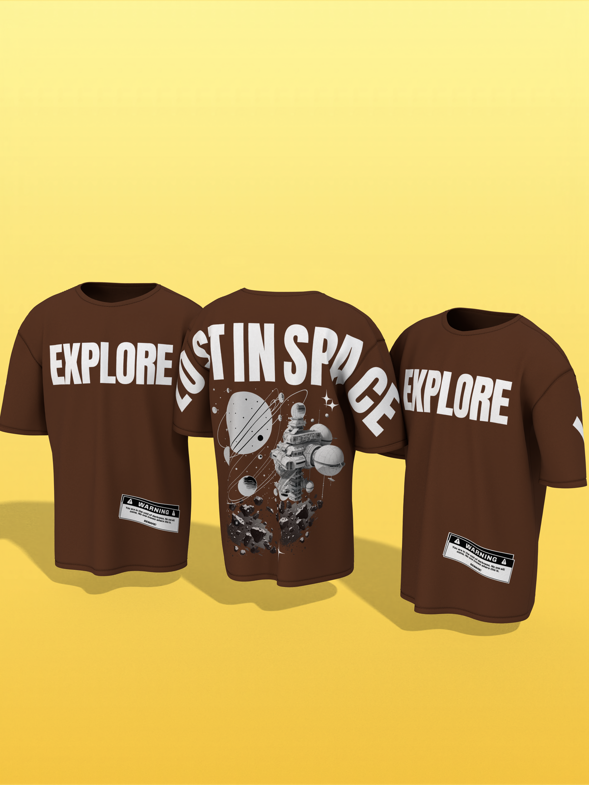 Lost In Space Brown Unisex Oversized Special Edition T-Shirt