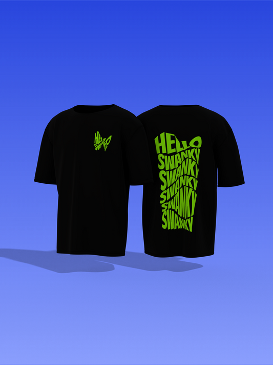 Hello Swanky Graphic Unisex Oversized Special Edition T-Shirt