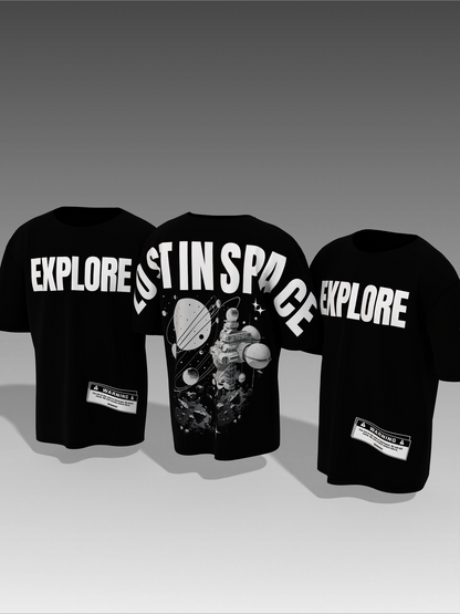 Lost In Space Black Unisex Oversized Special Edition T-Shirt