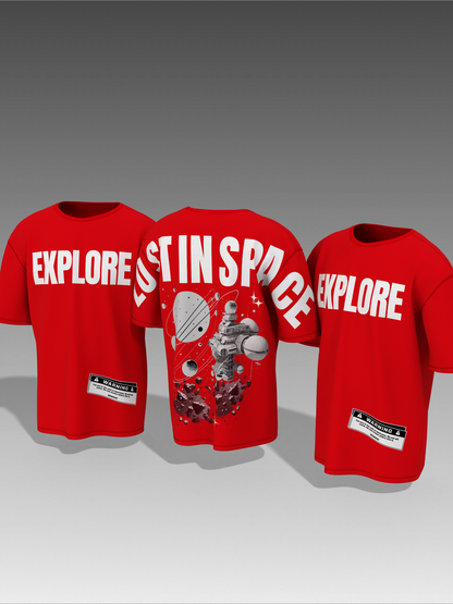 Lost In Space Red Unisex Oversized Special Edition T-Shirt