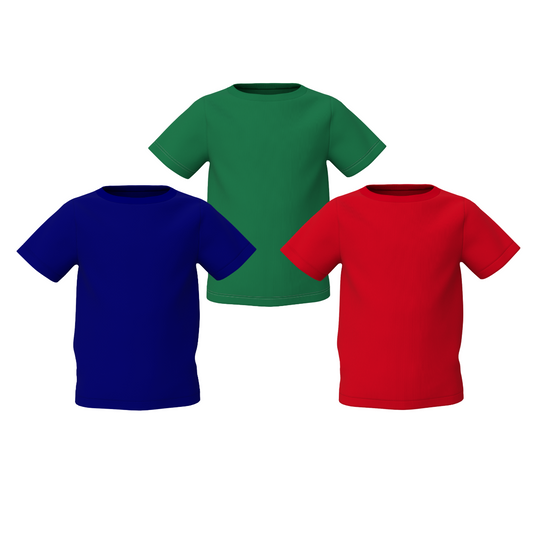 Kid's Plain Half Sleeves T-Shirts Pack of 3