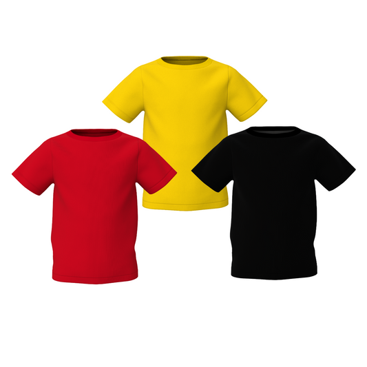 Kid's Plain Half Sleeves T-Shirts Pack of 3