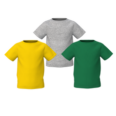 Kid's Plain Half Sleeves T-Shirts Pack of 3