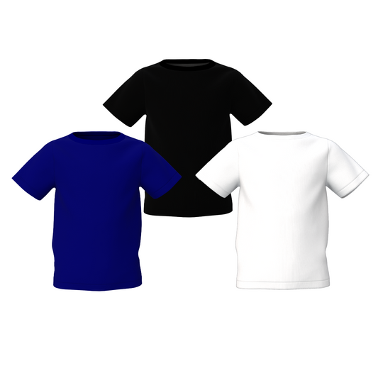Kid's Plain Half Sleeves T-Shirts Pack of 3