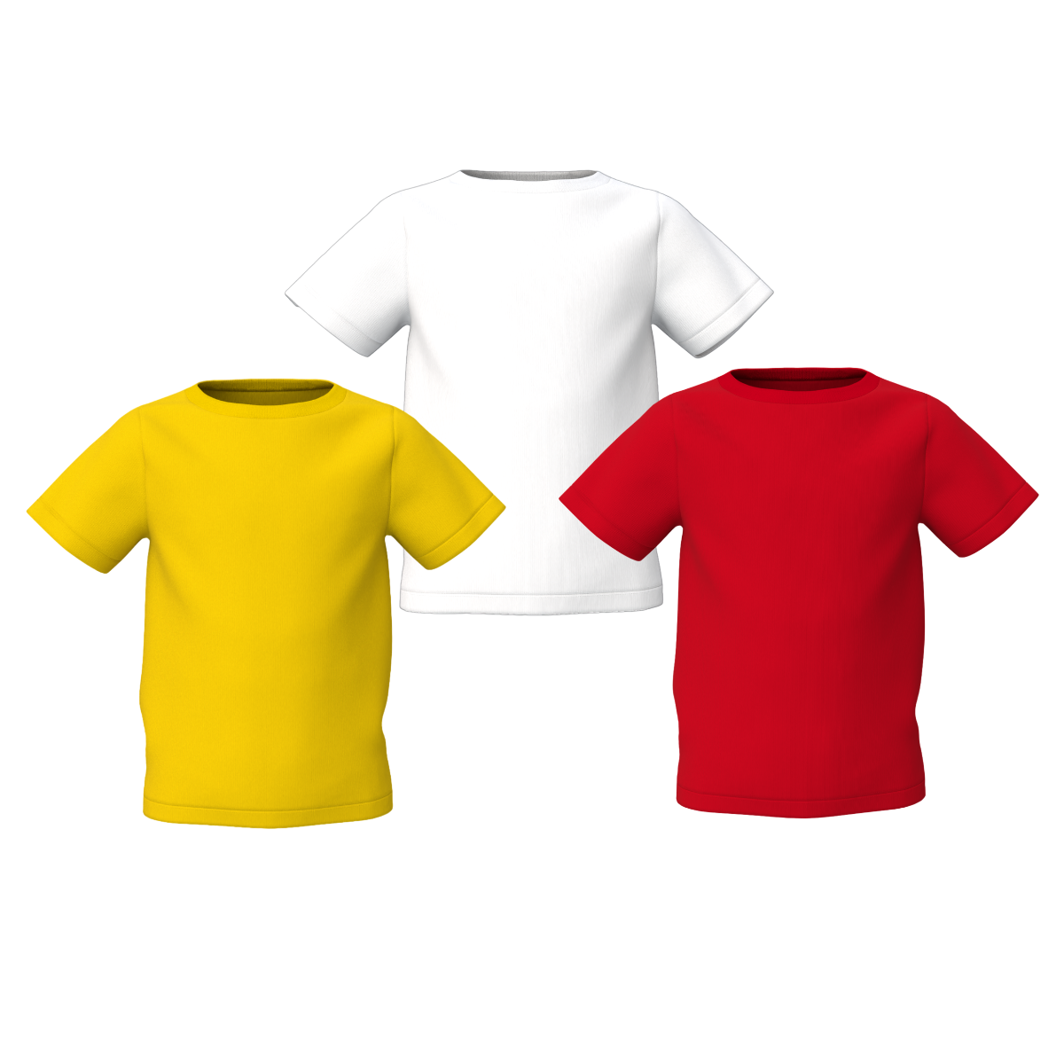 Kid's Plain Half Sleeves T-Shirts Pack of 3