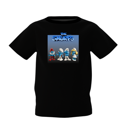 The Smurfs Graphic Kids Black Printed T-Shirt Casual Wear