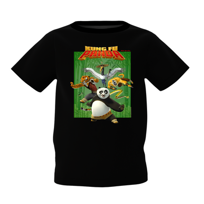 Kung Fu Panda Graphic Kid’s Black Printed T-Shirt