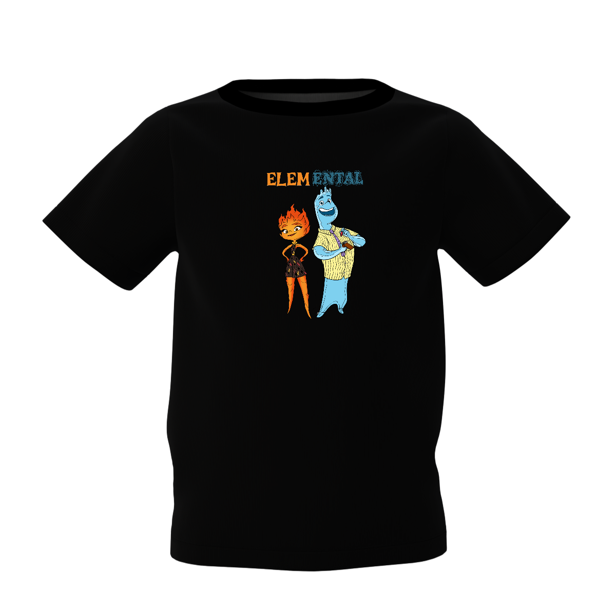Elem Ental Graphic Kid’s Black Printed T-Shirt Stylish