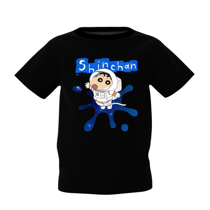 Shinchan Graphic Kid’s Black Printed T-Shirt